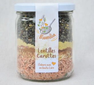 repas sain Biomilia - lentilles carottes