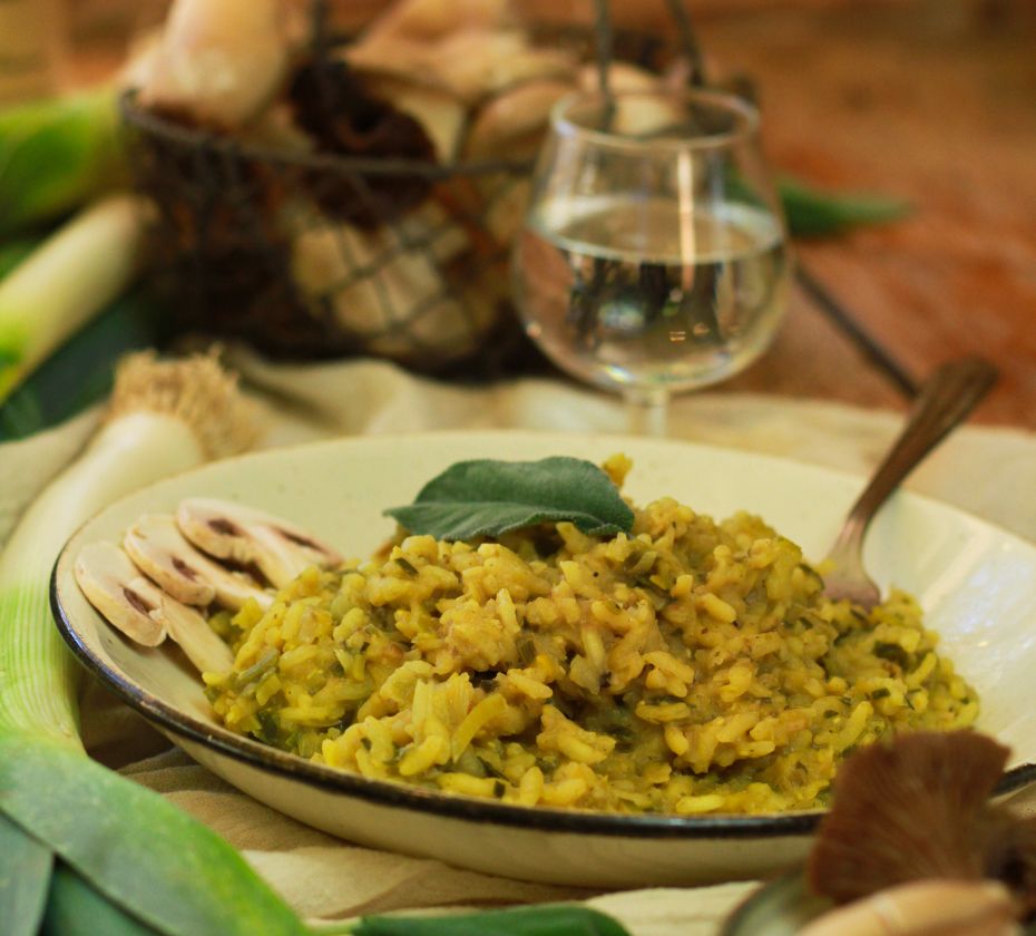 Risotto Champi poireaux Plat Cuisiné